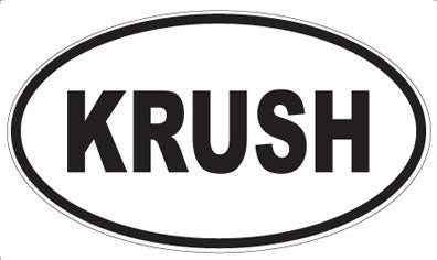 KRUSH - Oval Sticker