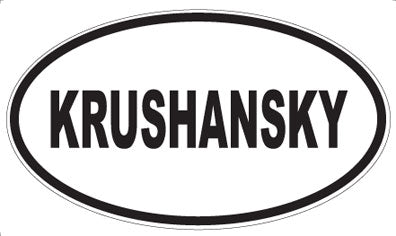 KRUSHANSKY - Oval Sticker