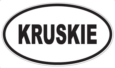 KRUSKIE - Oval Magnet