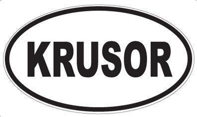 KRUSOR - Oval Sticker