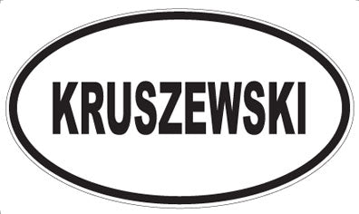 KRUSZEWSKI - Oval Magnet
