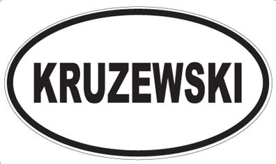 KRUZEWSKI - Oval Magnet