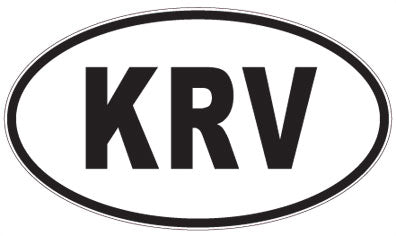 KRV - 3 Letter Initials Oval Magnet