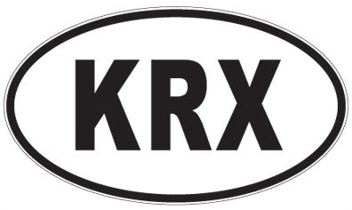 KRX - 3 Letter Initials Oval Sticker