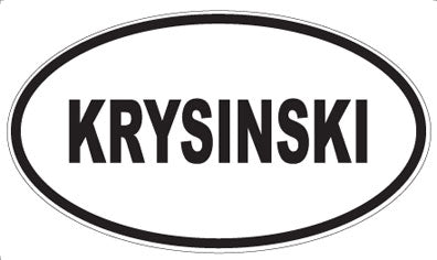 KRYSINSKI - Oval Sticker