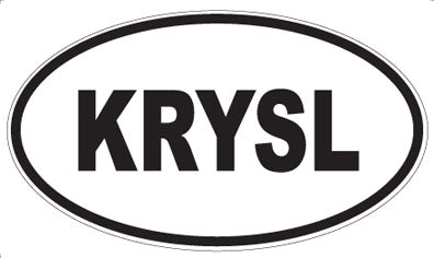 KRYSL - Oval Sticker