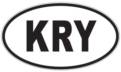 KRY - 3 Letter Initials Oval Magnet