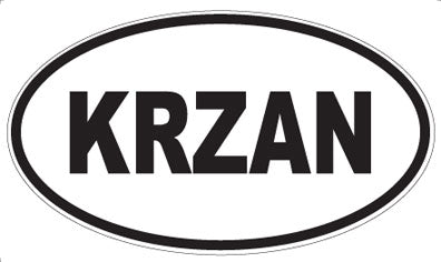 KRZAN - Oval Sticker