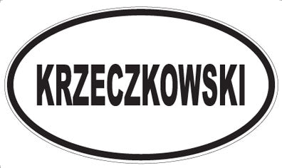 KRZECZKOWSKI - Oval Sticker