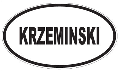 KRZEMINSKI - Oval Magnet