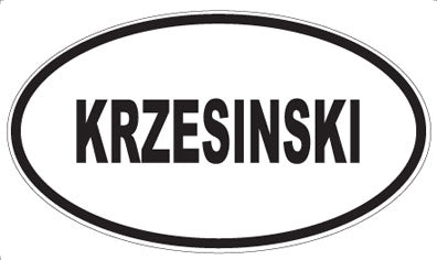KRZESINSKI - Oval Magnet