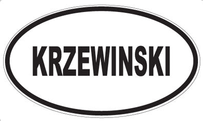 KRZEWINSKI - Oval Sticker