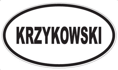 KRZYKOWSKI - Oval Sticker