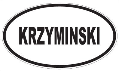 KRZYMINSKI - Oval Sticker