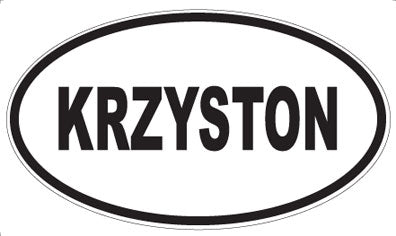 KRZYSTON - Oval Sticker