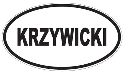 KRZYWICKI - Oval Magnet