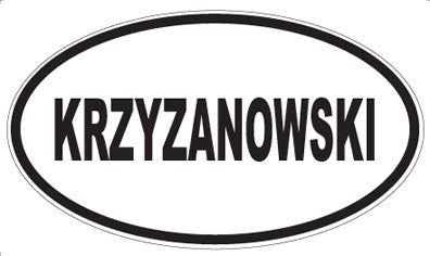 KRZYZANOWSKI - Oval Sticker