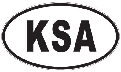KSA - 3 Letter Initials Oval Magnet