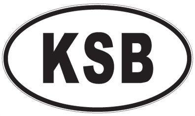 KSB - 3 Letter Initials Oval Magnet