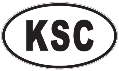 KSC - 3 Letter Initials Oval Sticker