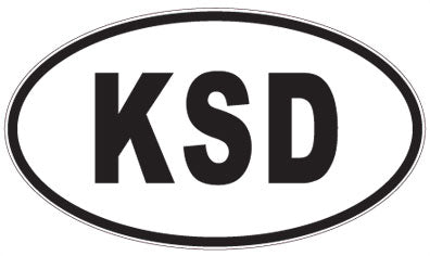 KSD - 3 Letter Initials Oval Sticker