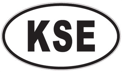 KSE - 3 Letter Initials Oval Magnet