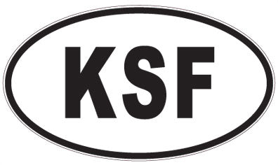 KSF - 3 Letter Initials Oval Magnet