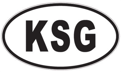 KSG - 3 Letter Initials Oval Magnet