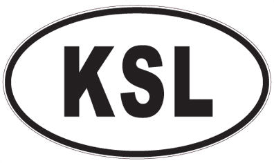 KSL - 3 Letter Initials Oval Sticker