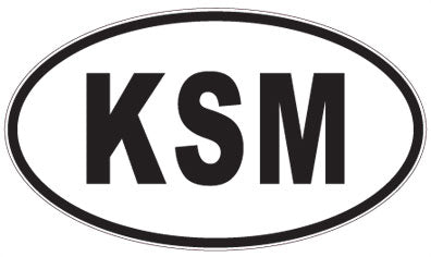 KSM - 3 Letter Initials Oval Magnet