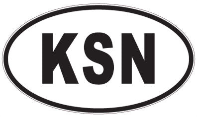 KSN - 3 Letter Initials Oval Magnet