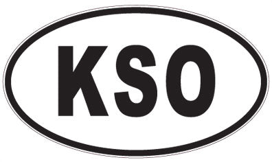 KSO - 3 Letter Initials Oval Sticker