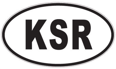 KSR - 3 Letter Initials Oval Sticker