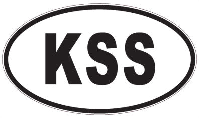 KSS - 3 Letter Initials Oval Sticker