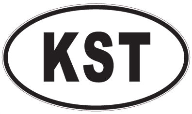 KST - 3 Letter Initials Oval Sticker