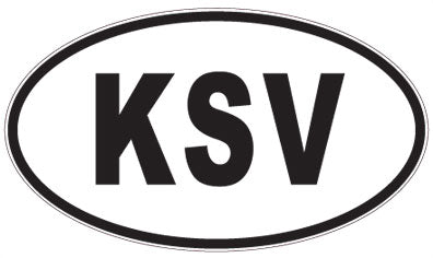 KSV - 3 Letter Initials Oval Sticker