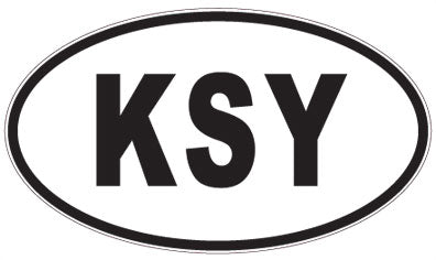 KSY - 3 Letter Initials Oval Magnet