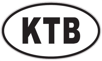 KTB - 3 Letter Initials Oval Sticker