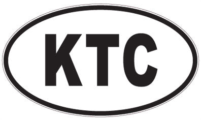 KTC - 3 Letter Initials Oval Magnet