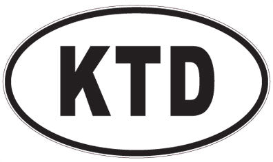 KTD - 3 Letter Initials Oval Sticker