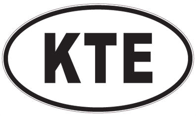 KTE - 3 Letter Initials Oval Sticker