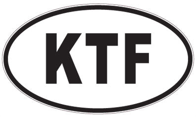 KTF - 3 Letter Initials Oval Sticker