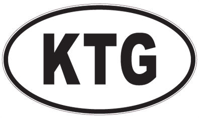 KTG - 3 Letter Initials Oval Sticker