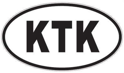KTK - 3 Letter Initials Oval Magnet