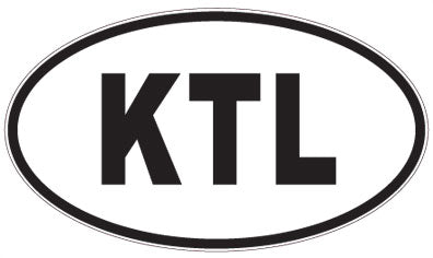 KTL - 3 Letter Initials Oval Sticker