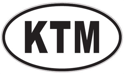 KTM - 3 Letter Initials Oval Magnet