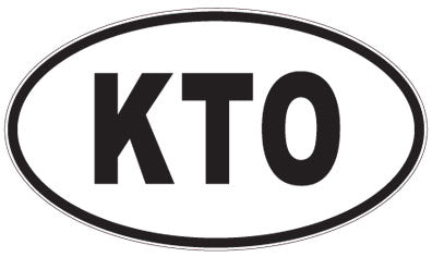KTO - 3 Letter Initials Oval Sticker