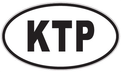 KTP - 3 Letter Initials Oval Magnet