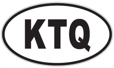 KTQ - 3 Letter Initials Oval Magnet