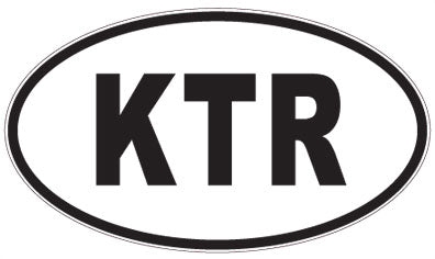 KTR - 3 Letter Initials Oval Magnet
